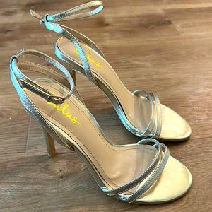 Lulus Gold Strappy Heels